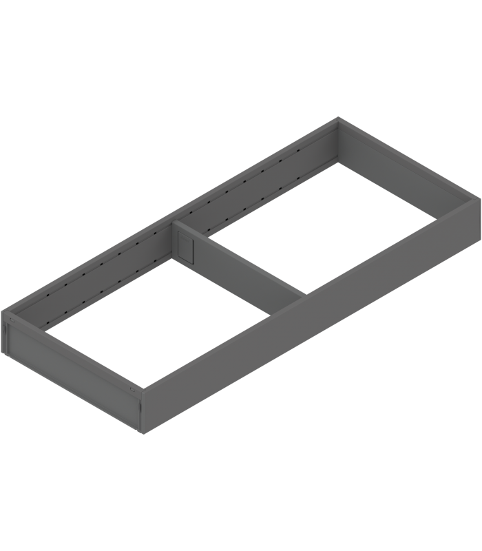AMBIA-LINE  ramki do szuflady standardowej LEGRABOX  stal  dł. 500 mm  szerokość 200 mm  antracyt mat ZC7S500RS2