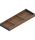 AMBIA-LINE  ramki do szuflady standardowej LEGRABOX  w opcji drewnopodobnej  dł. 600 mm  szerokość 200 mm  Orzech Ten