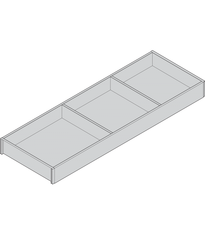 AMBIA-LINE  ramki do szuflady standardowej LEGRABOX  w opcji drewnopodobnej  dł. 600 mm  szerokość 200 mm  Orzech Ten