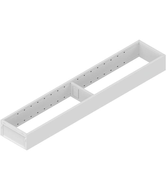 AMBIA-LINE  ramki do szuflady standardowej LEGRABOX  stal  dł. 550 mm  szerokość 100 mm  jedwabiście biały mat