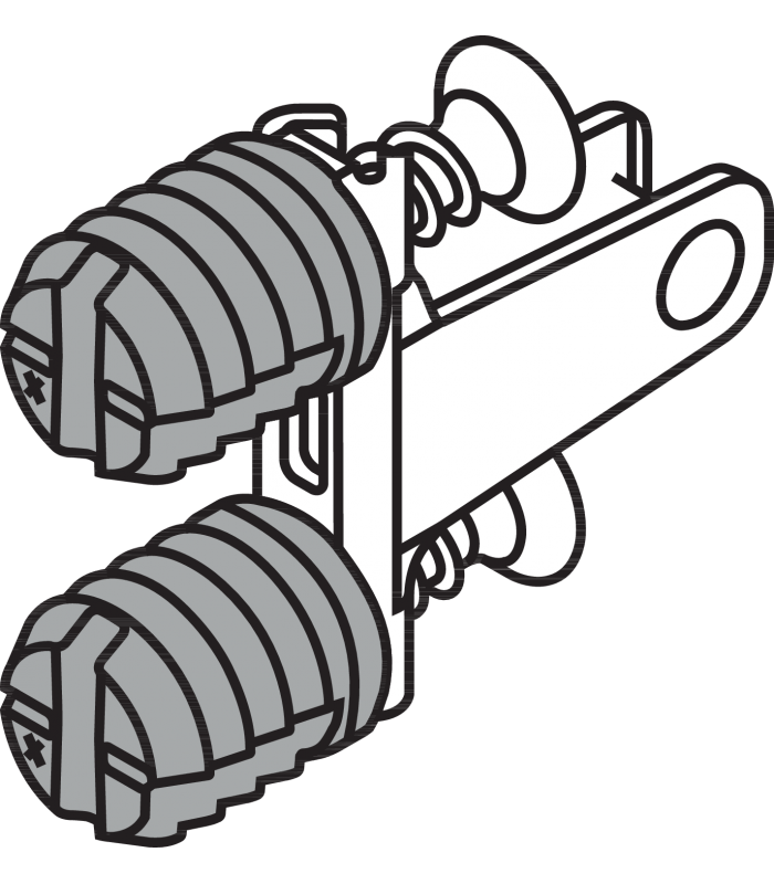 Mocowanie frontu LEGRABOX  wys. N  EXPANDO  symetryczne  do LEGRABOX free  cynkowana ZF7N70E2