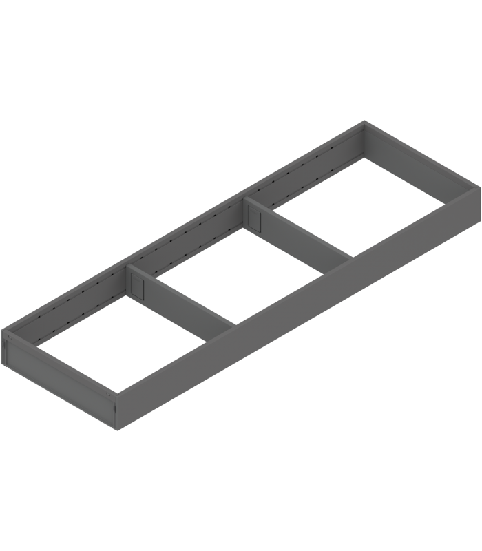 AMBIA-LINE  ramki do szuflady standardowej LEGRABOX  stal  dł. 650 mm  szerokość 200 mm  antracyt mat ZC7S650RS2