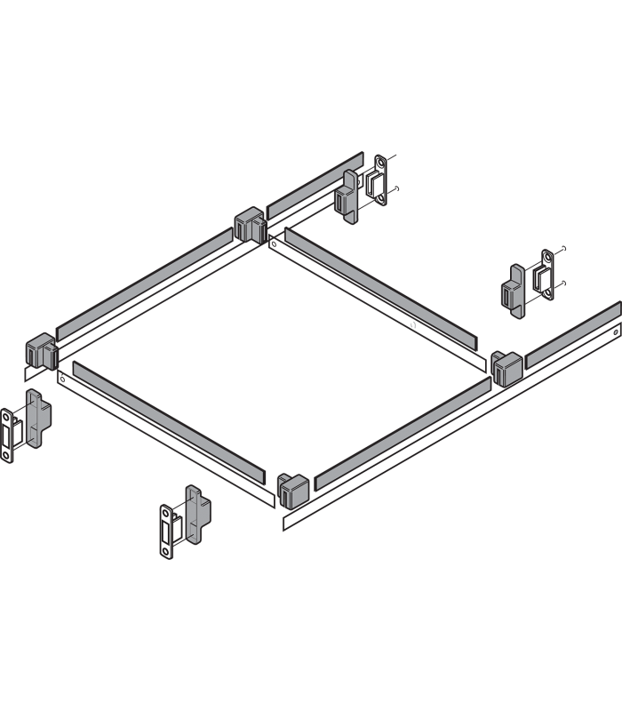 METAFILE METABOX TANDEMBOX   lewy/prawy   do kartoteka  zestaw  ZRM.0003 zaślepka w kpl.  ZRM.0004 uchwyt relingu poprz