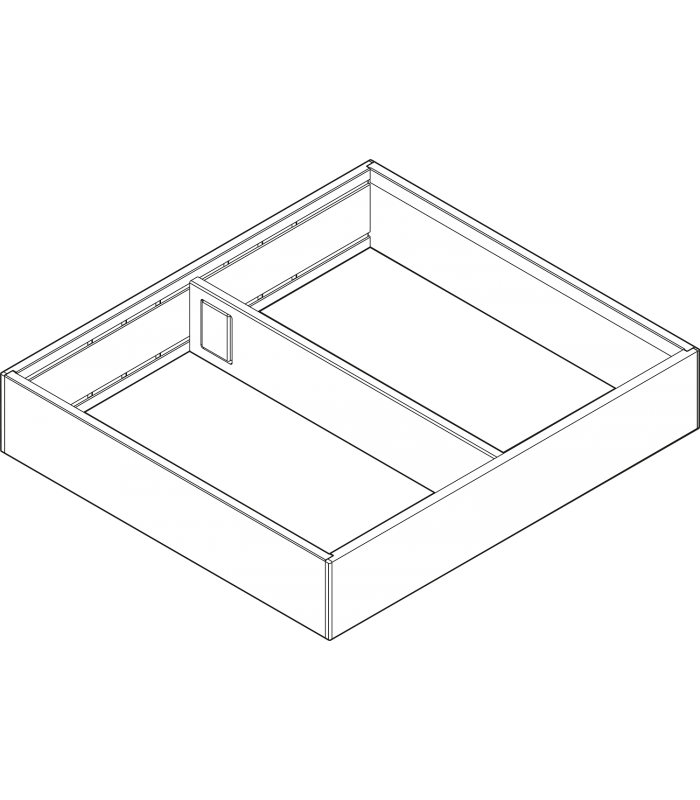 AMBIA-LINE  ramki do szuflady standardowej LEGRABOX  stal  od dł. 270 mm  szerokość 242 mm  brunatnoczarny mat