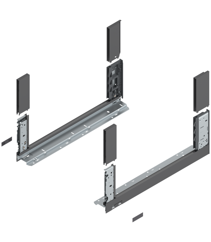 Bok szuflady LEGRABOX  wysokość C  177 mm   dł. 500 mm  lewy/prawy  do LEGRABOX free  antracyt mat 780C5002S