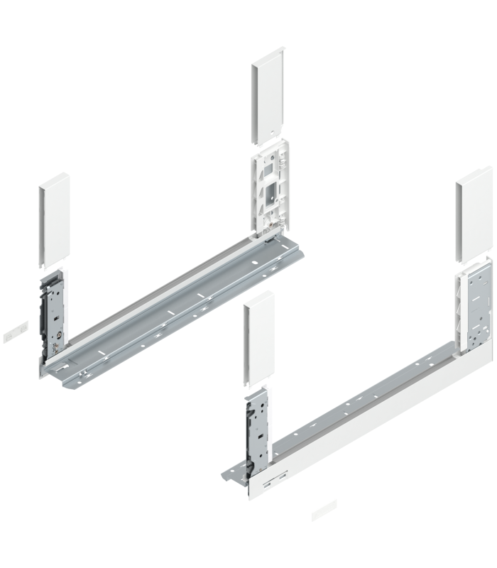 Bok szuflady LEGRABOX  wysokość C  177 mm   dł. 500 mm  lewy/prawy  do LEGRABOX free  jedwabiście biały mat