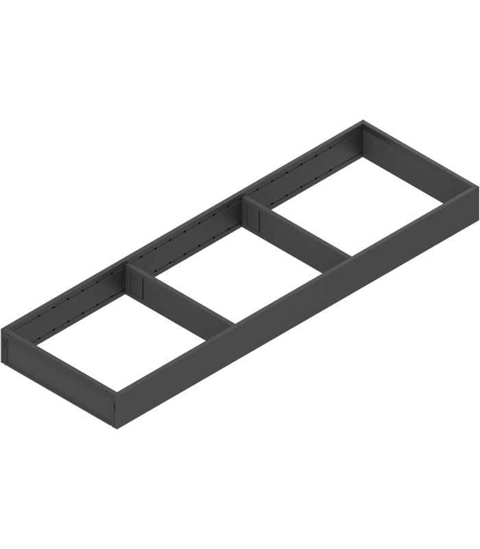 AMBIA-LINE  ramki do szuflady standardowej LEGRABOX  stal  dł. 650 mm  szerokość 200 mm  brunatnoczarny mat