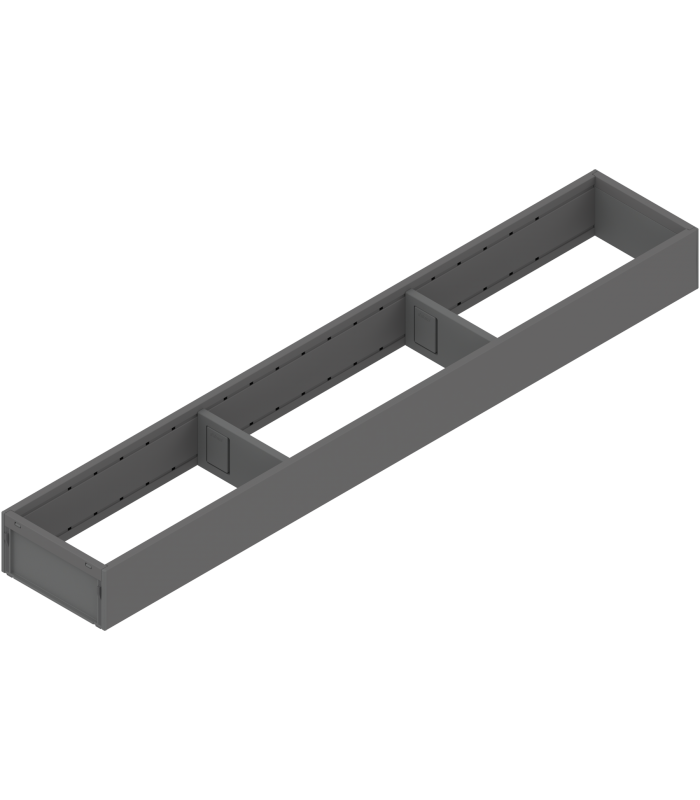 AMBIA-LINE  ramki do szuflady standardowej LEGRABOX  stal  dł. 600 mm  szerokość 100 mm  antracyt mat ZC7S600RS1