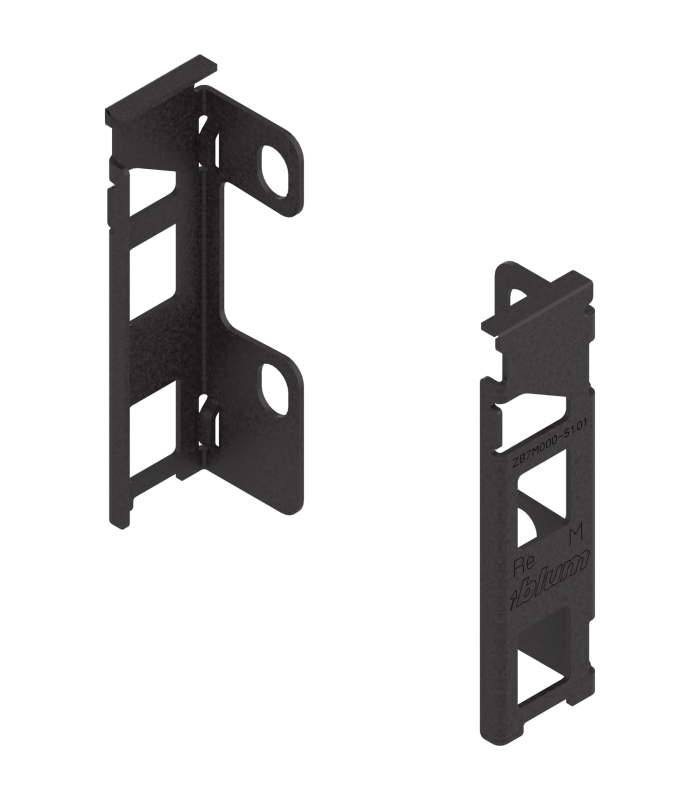 Uchwyt drewnianej ścianki tylnej LEGRABOX  wys. M  106 mm   prawy lewy  brunatnoczarny mat ZB7M000S