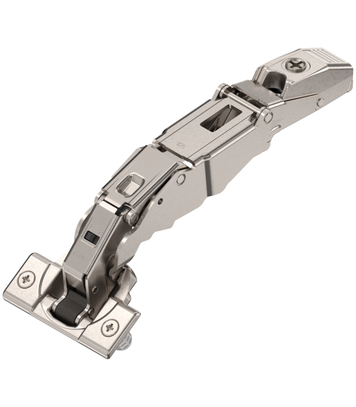 CLIP top BLUMOTION Zawias do drzwi profilowanych z zerowym uskokiem 125   Drzwi nakładane  puszka  wciskana  niklowany