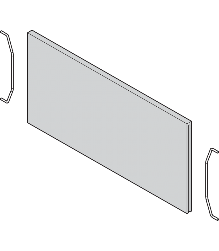 AMBIA-LINE listwa poprzeczna do szuflady z wysokim frontem LEGRABOX  ZC7F400RHP   w opcji drewnopodobnej  Dąb Nebr. sza