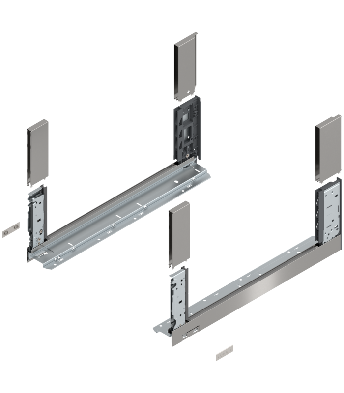 Bok szuflady LEGRABOX  wysokość C  177 mm   dł. 500 mm  lewy/prawy  do LEGRABOX free  inox-szczotk.-lakier. 780C5002I