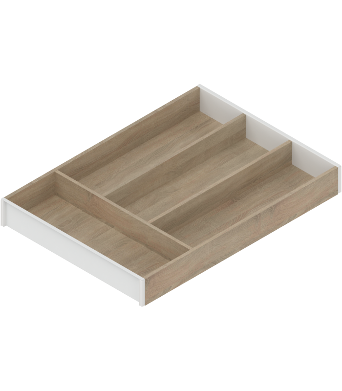 AMBIA-LINE  wkład na sztućce do szuflady standardowej LEGRABOX  w opcji drewnopodobnej  4 przegródka na sztućce  dł