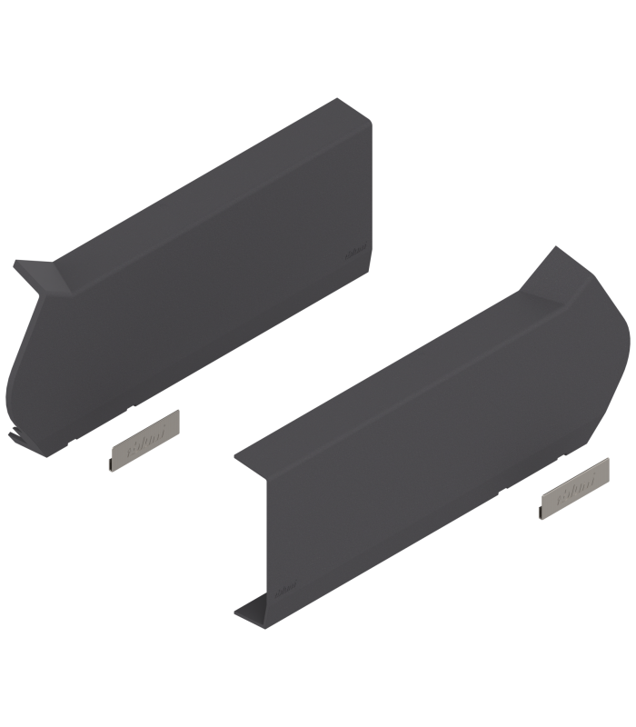 AVENTOS HF do frontów uchylno - składanych  zaślepka duża  lewa/prawa  ciemnoszary/inox 20F8020