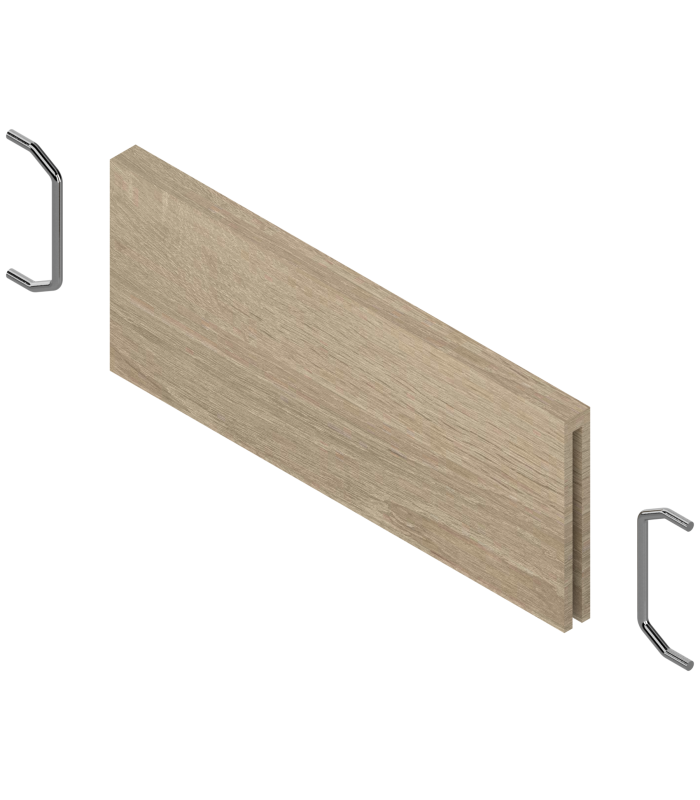 AMBIA-LINE listwa poprzeczna do szuflady standardowej LEGRABOX  ZC7SXXXRHA   w opcji drewnopodobnej  Dąb Bard. szary ST