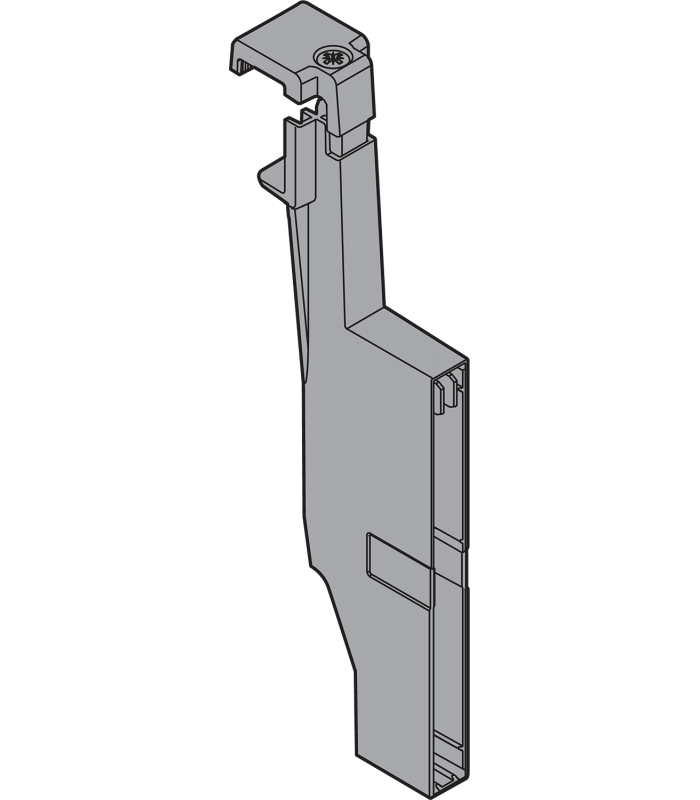 ORGA-LINE uchwyt listwy poprzecznej  do szuflady z wysokim frontem TANDEMBOX antaro  wysokość D  jasnoszare Z40D0002Z