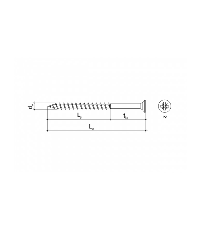 Wkręt hartowany 6.0x70, krzyżakowy/ opk. 200 szt
