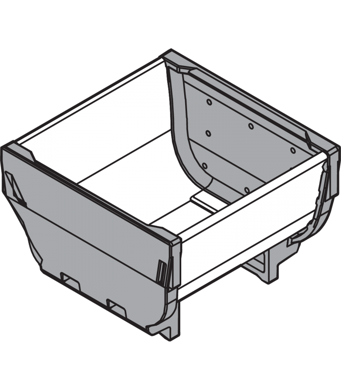 ORGA-LINE pojemnik   TANDEMBOX/TANDEM szuflady standardowej  długość 88 mm  szerokość 88 mm  inox ZSI.010SI