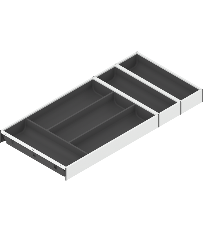 AMBIA-LINE  wkład na sztućce do szuflady standardowej LEGRABOX  tworzywo sztuczne/stal  6 przegródka na sztućce  dł