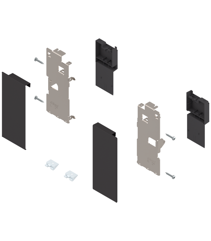 Mocowanie frontu LEGRABOX   wys. K  do szuflady wewnętrznej  lewe/prawe  do LEGRABOX pure  brunatnoczarny mat ZI7.0KS0