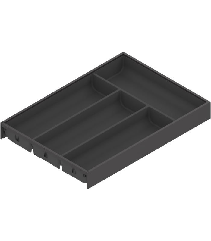 AMBIA-LINE  wkład na sztućce do szuflady standardowej LEGRABOX  tworzywo sztuczne/stal  4 przegródka na sztućce  dł