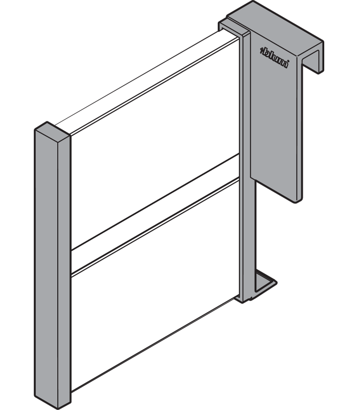ORGA-LINE listwa podłużna    TANDEMBOX  inox-szczotk.-lakier. Z43L100I
