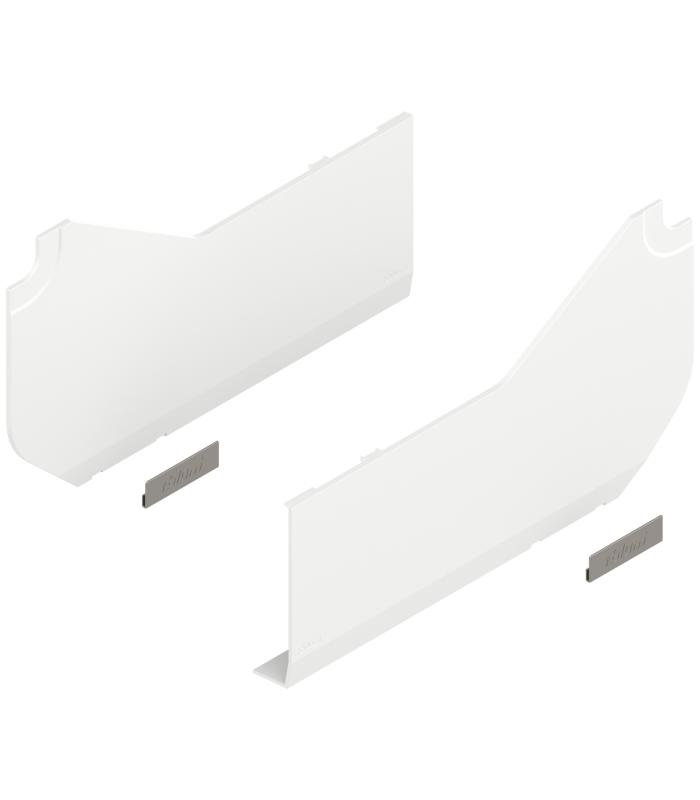 AVENTOS HL do frontów nad korpusem  zaślepka duża  lewa/prawa  jedwabiście biały/inox 20L8020