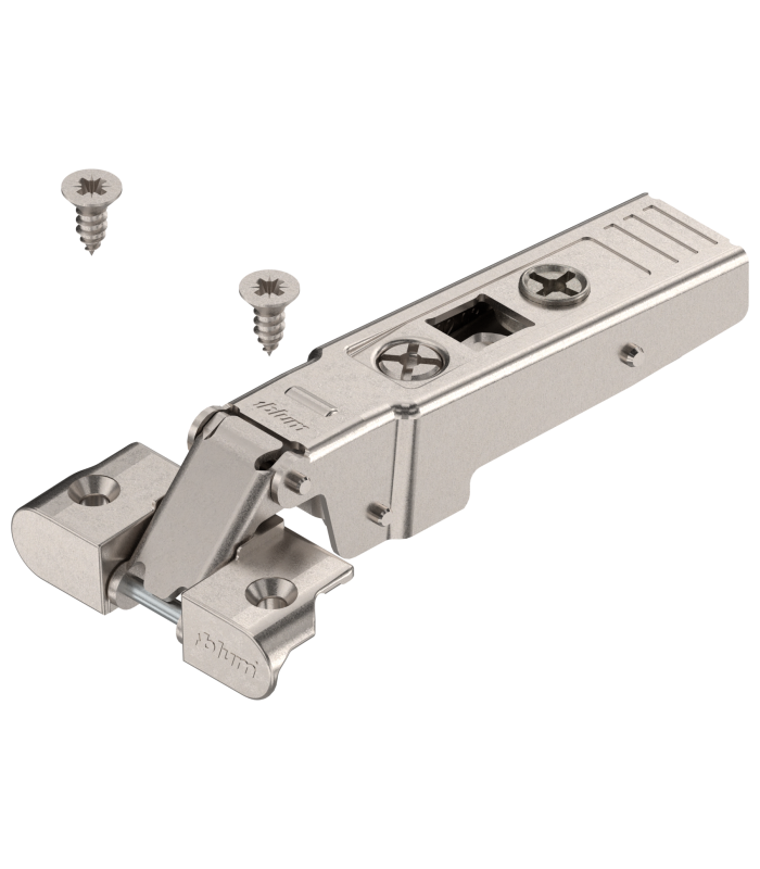 CLIP top zawias do ram alumin. 95   Drzwi nakładane  bez sprężyny  puszka  na wkręty  niklowany 70T950A.TL