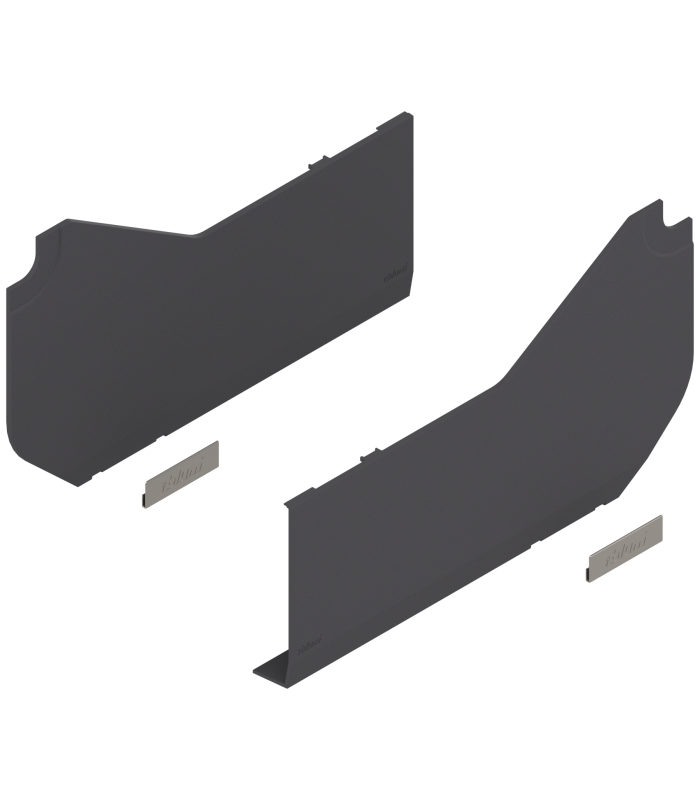 AVENTOS HL do frontów nad korpusem  zaślepka duża  lewa/prawa  ciemnoszary/inox 20L8020