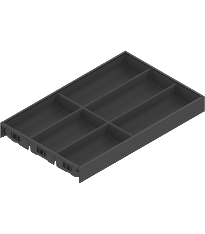 AMBIA-LINE  wkład na sztućce do szuflady standardowej LEGRABOX  tworzywo sztuczne/stal  6 przegródka na sztućce  dł