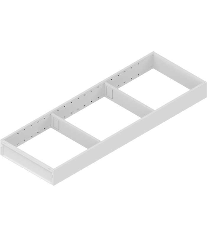 AMBIA-LINE  ramki do szuflady standardowej LEGRABOX  stal  dł. 600 mm  szerokość 200 mm  jedwabiście biały mat