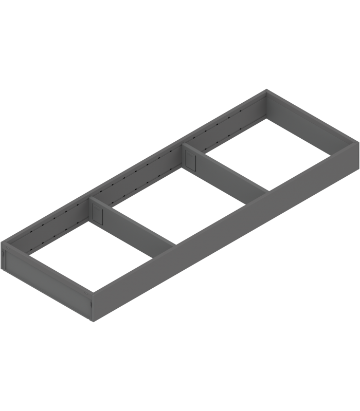AMBIA-LINE  ramki do szuflady standardowej LEGRABOX  stal  dł. 600 mm  szerokość 200 mm  antracyt mat ZC7S600RS2