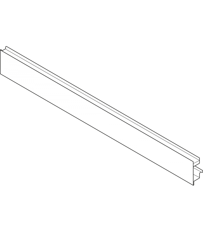 LEGRABOX front  z wpustem na element dekoracyjny  do Szuflada wewnętrzna wysoka  KB 1200 mm  do przycięcia  anodowane