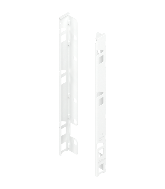 Uchwyt drewnianej ścianki tylnej LEGRABOX  wys. F  257 mm   prawy lewy  jedwabiście biały mat ZB7F000S