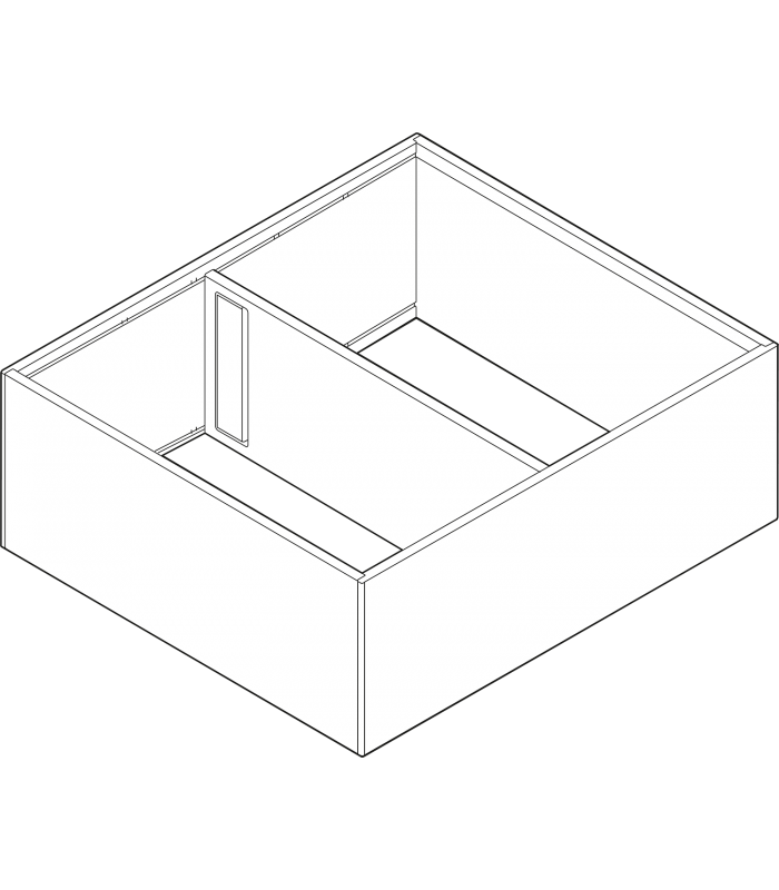 AMBIA-LINE rama do LEGRABOX szuflady z wysokim frontem  stal  od dł. 270 mm  szerokość 242 mm  brunatnoczarny mat