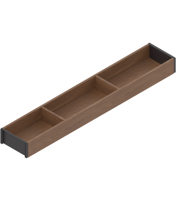 AMBIA-LINE  ramki do szuflady standardowej LEGRABOX  w opcji drewnopodobnej  dł. 600 mm  szerokość 100 mm  Orzech Ten