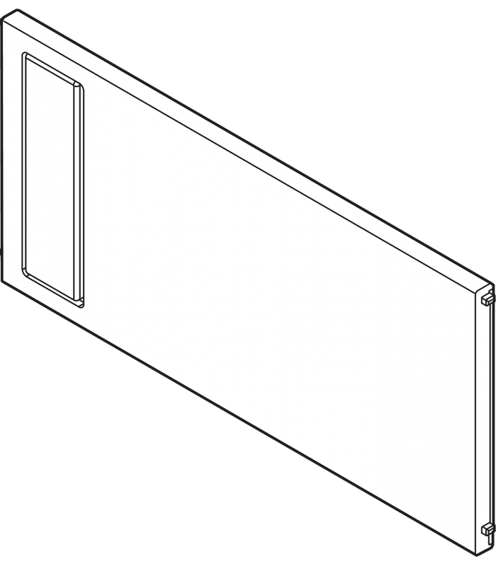 AMBIA-LINE listwa poprzeczna do szuflady z wysokim frontem LEGRABOX  ZC7F400RSP   tworzywo  brunatnoczarny mat ZC7Q0P0FS
