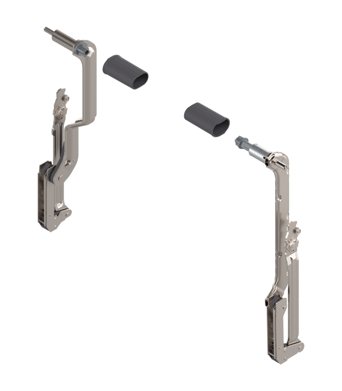 AVENTOS HL do frontów nad korpusem  podnośnik  zestaw   wys. korpusu 400-550 mm  lewy/prawy  do SERVO-DRIVE  niklowany