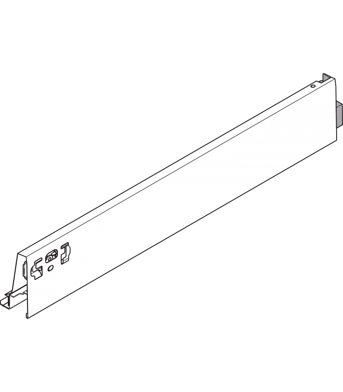 Bok szuflady TANDEMBOX  wysokość M  83 mm   dł. 450 mm  prawy  do TANDEMBOX intivo/antaro  R9006 szara 378M4502SA
