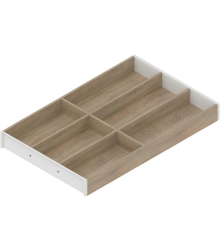 AMBIA-LINE  wkład na sztućce do szuflady standardowej LEGRABOX  w opcji drewnopodobnej  6 przegródka na sztućce  dł