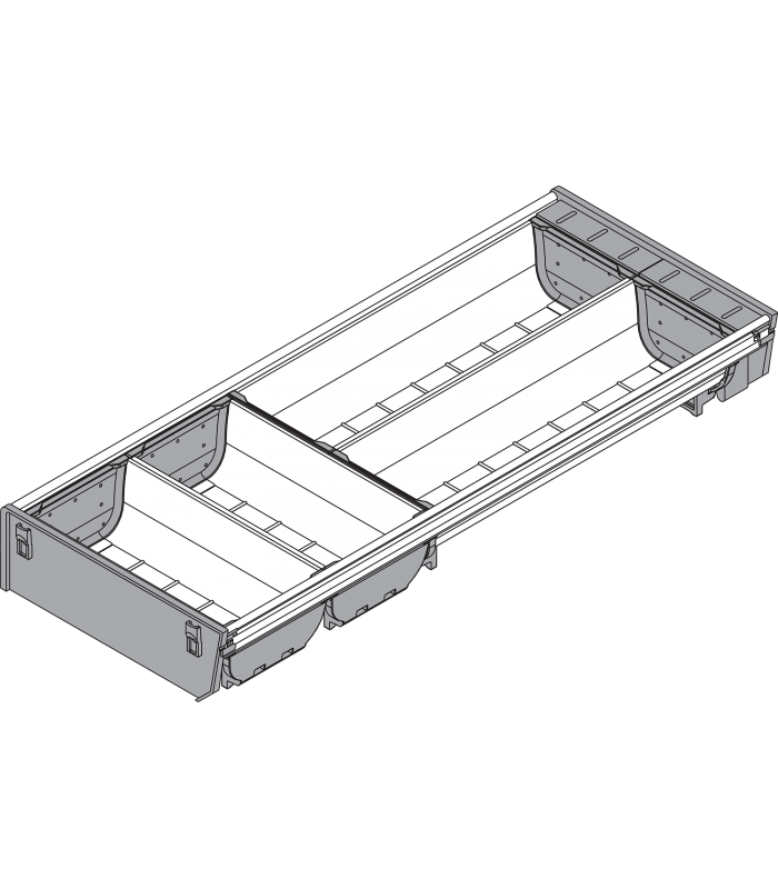 ORGA-LINE wkład z pojemnikami  częściowe wypełnienie   do szuflady standardowej TANDEMBOX  dł. NL 500 mm  szer. 192