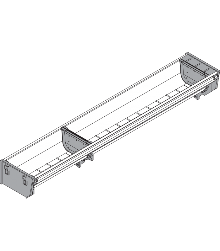 ORGA-LINE wkład z pojemnikami  częściowe wypełnienie   do szuflady standardowej TANDEMBOX  dł. NL 600 mm  szer. kor