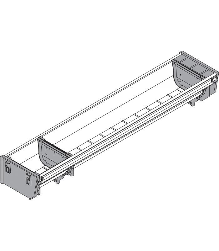 ORGA-LINE wkład z pojemnikami  częściowe wypełnienie   do szuflady standardowej TANDEMBOX  dł. NL 500 mm  szer. kor
