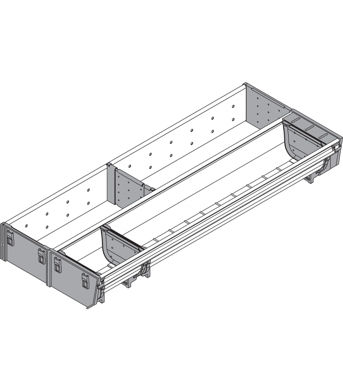 ORGA-LINE wkład kombi  częściowe wypełnienie   do szuflady standardowej TANDEMBOX  dł. NL 500 mm  szer. korpusu KB 