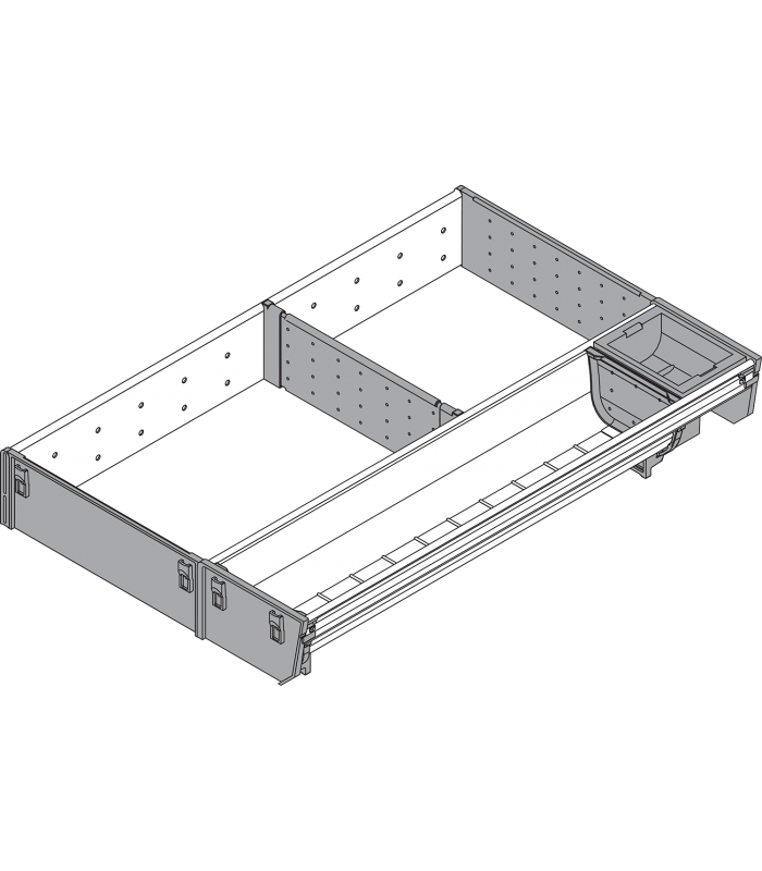ORGA-LINE wkład kombi  częściowe wypełnienie   do szuflady standardowej TANDEMBOX  dł. NL 450 mm  szer. korpusu KB 