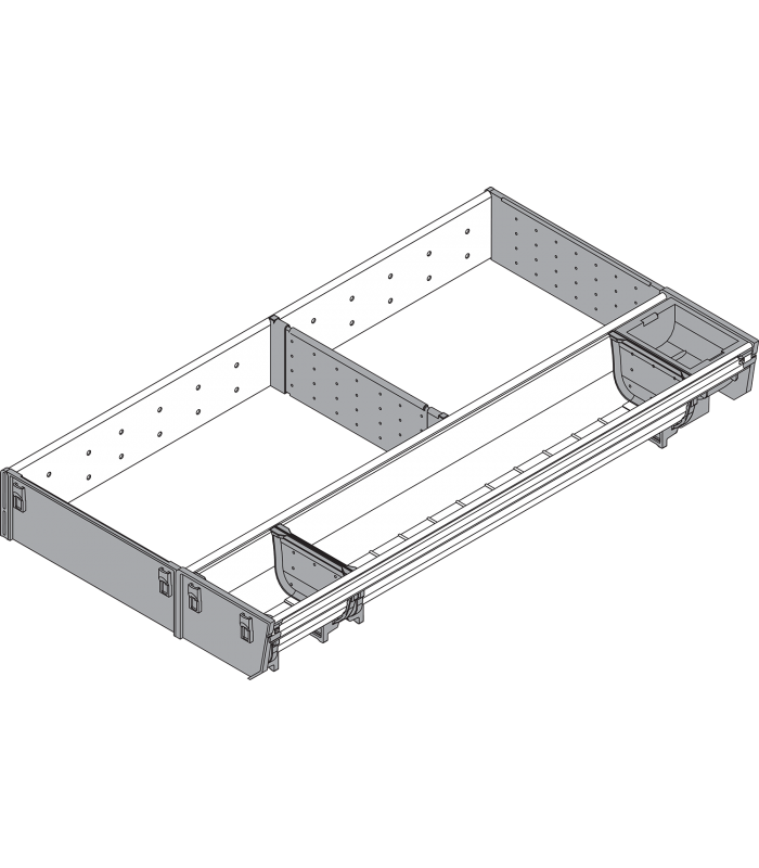 ORGA-LINE wkład kombi  częściowe wypełnienie   do szuflady standardowej TANDEMBOX  dł. NL 550 mm  szer. korpusu KB 