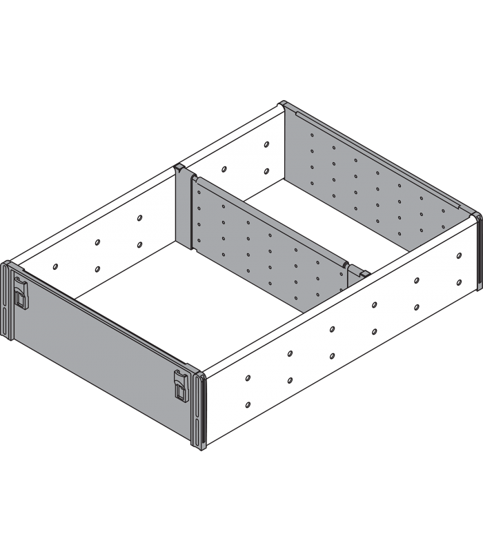 ORGA-LINE wkład z przegródkami  częściowe wypełnienie   do szuflady standardowej TANDEMBOX  dł. NL 450 mm  szer. k