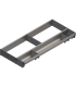 ORGA-LINE wkład kombi  częściowe wypełnienie   do szuflady standardowej TANDEMBOX  dł. NL 650 mm  szer. korpusu KB