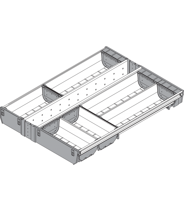 ORGA-LINE wkład z pojemnikami  całkowite wypełnienie   do szuflady standardowej TANDEMBOX  dł. NL 500 mm  szer. korp