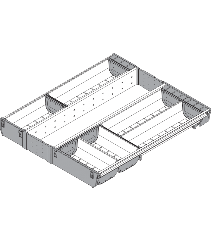 ORGA-LINE wkład z pojemnikami  całkowite wypełnienie   do szuflady standardowej TANDEMBOX  dł. NL 500 mm  szer. korp